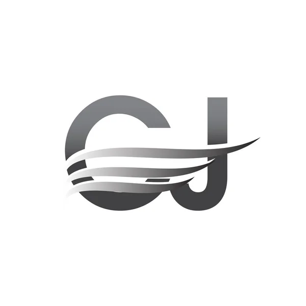 Logo Initial Aile Logotype Vectoriel Couleur Grise Logo Pour Nom — Image vectorielle