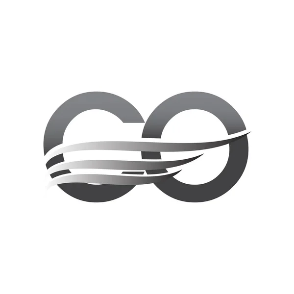 Initial Wing Logo Grey Color Vector Logotype Logo Company Name — Vector de stock