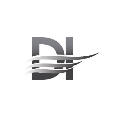 Initial DI wing logo, grey color vector logotype, logo for company name business and company identity.