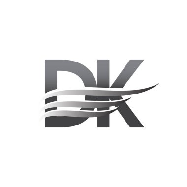 Initial DK wing logo, grey color vector logotype, logo for company name business and company identity.