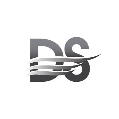 Initial DS wing logo, grey color vector logotype, logo for company name business and company identity.