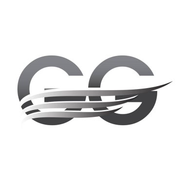 Initial GG wing logo, grey color vector logotype, logo for company name business and company identity.