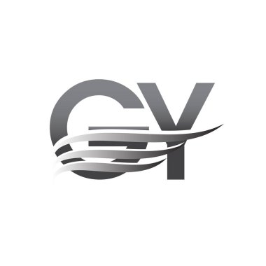 Initial GY wing logo, grey color vector logotype, logo for company name business and company identity.