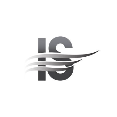 Initial IS wing logo, grey color vector logotype, logo for company name business and company identity.