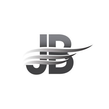Initial JB wing logo, grey color vector logotype, logo for company name business and company identity.