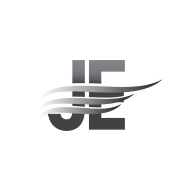 Initial JE wing logo, grey color vector logotype, logo for company name business and company identity.