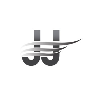 Initial JJ wing logo, grey color vector logotype, logo for company name business and company identity.