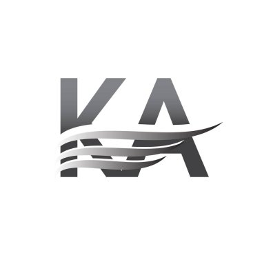 Initial KA wing logo, grey color vector logotype, logo for company name business and company identity.