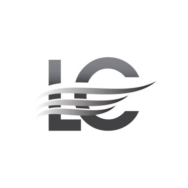 Initial LC wing logo, grey color vector logotype, logo for company name business and company identity.