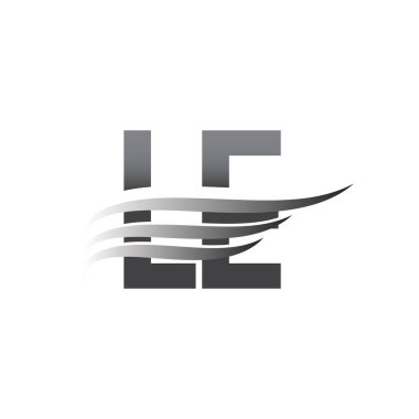 Initial LE wing logo, grey color vector logotype, logo for company name business and company identity.