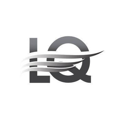 Initial LQ wing logo, grey color vector logotype, logo for company name business and company identity.