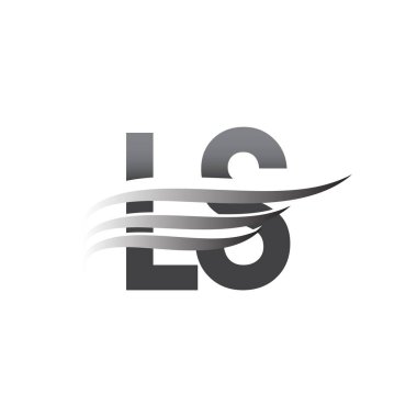 Initial LS wing logo, grey color vector logotype, logo for company name business and company identity.