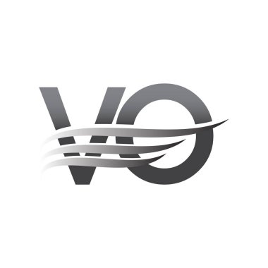 Initial VO wing logo, grey color vector logotype, logo for company name business and company identity.