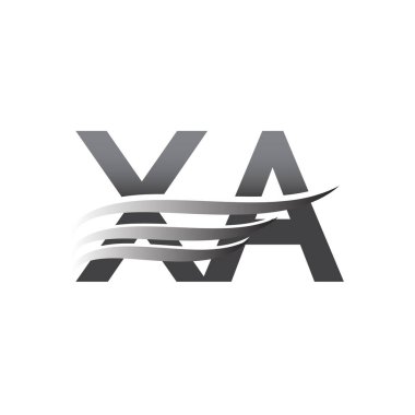 Initial XA wing logo, grey color vector logotype, logo for company name business and company identity.
