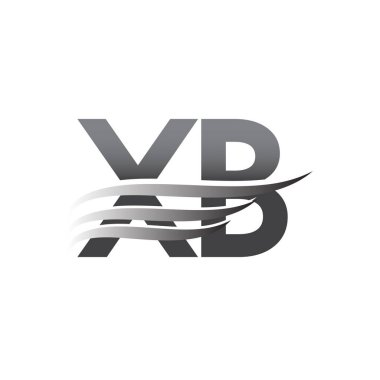 Initial XB wing logo, grey color vector logotype, logo for company name business and company identity.