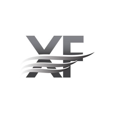 Initial XF wing logo, grey color vector logotype, logo for company name business and company identity.