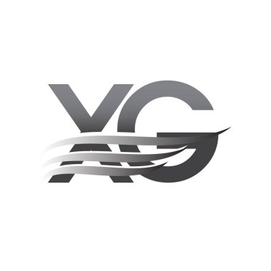 Initial XG wing logo, grey color vector logotype, logo for company name business and company identity.