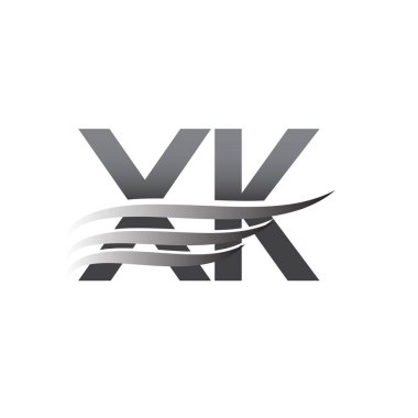 Initial XK wing logo, grey color vector logotype, logo for company name business and company identity.