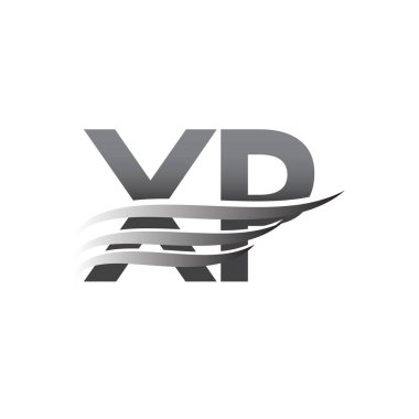 Initial XP wing logo, grey color vector logotype, logo for company name business and company identity.