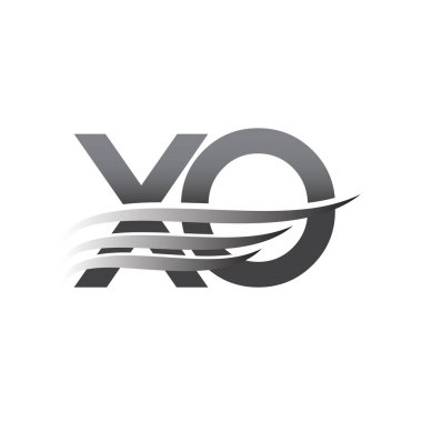 Initial XO wing logo, grey color vector logotype, logo for company name business and company identity.
