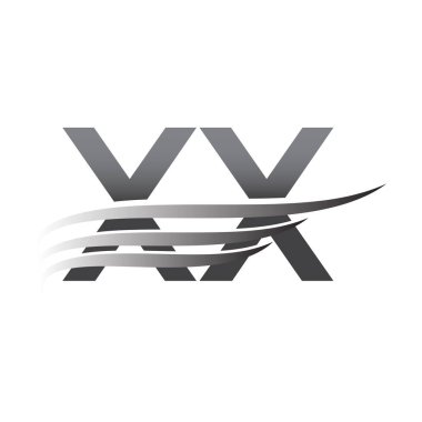 Initial XX wing logo, grey color vector logotype, logo for company name business and company identity.