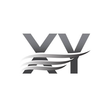 Initial XY wing logo, grey color vector logotype, logo for company name business and company identity.