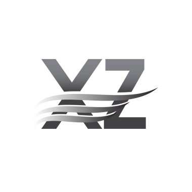 Initial XZ wing logo, grey color vector logotype, logo for company name business and company identity.