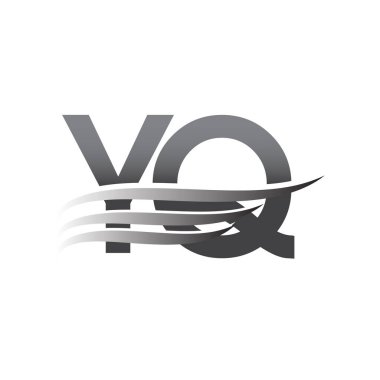 Başlangıç YQ kanat logosu, gri renk vektör logoti, şirket adı ve şirket kimliği logosu.