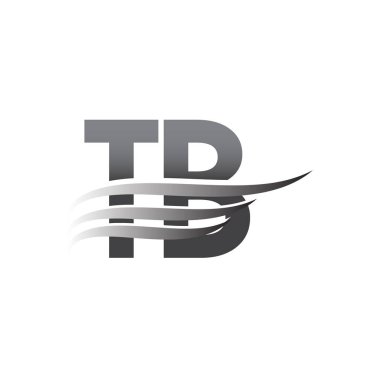 TB kanat logosu, gri renk vektör logosu, şirket adı ve şirket kimliği logosu.