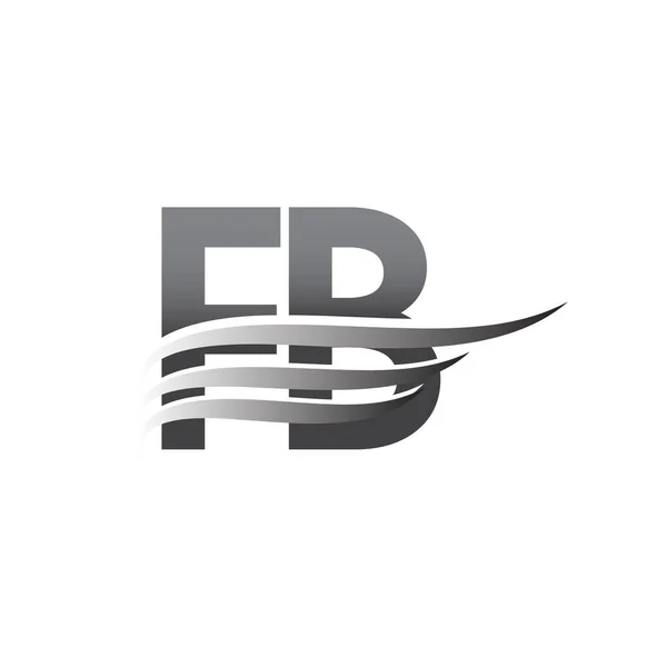 Initial Wing Logo Grauer Farbvektorlogo Logo Für Firmenname Business Und — Stockvektor