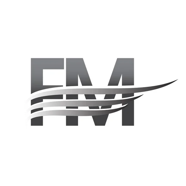 Initial Wing Logo Grey Color Vector Logotype Logo Company Name — Διανυσματικό Αρχείο