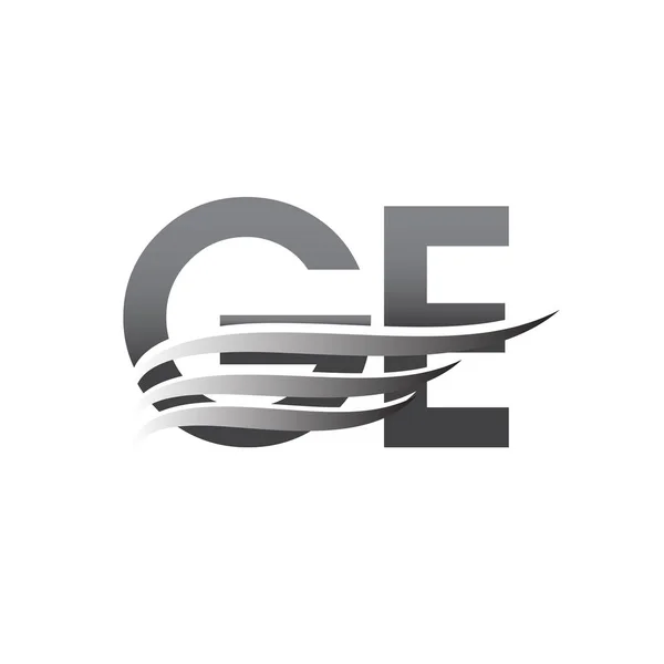 Initial Wing Logo Grey Color Vector Logotype Logo Company Name — Archivo Imágenes Vectoriales