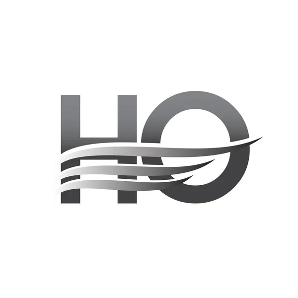 Initial Wing Logo Grey Color Vector Logotype Logo Company Name — Stok Vektör