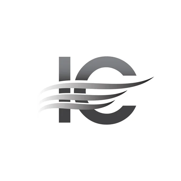 Початковий Логотип Крила Логотип Сірого Кольору Векторний Логотип Логотип Компанії — стоковий вектор