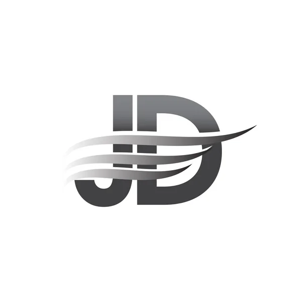 Initial Wing Logo Grey Color Vector Logotype Logo Company Name —  Vetores de Stock