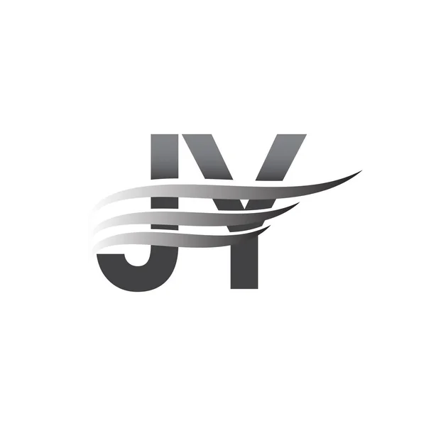 Initial Wing Logo Grey Color Vector Logotype Logo Company Name — ストックベクタ