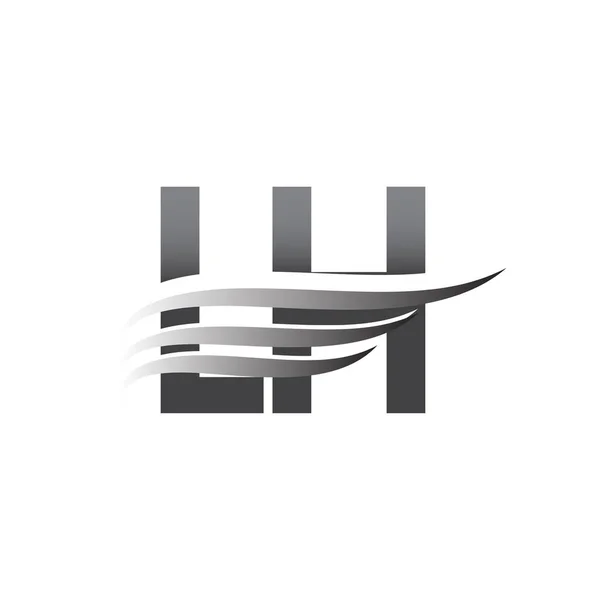 Initial Wing Logo Grey Color Vector Logotype Logo Company Name — Stockvector