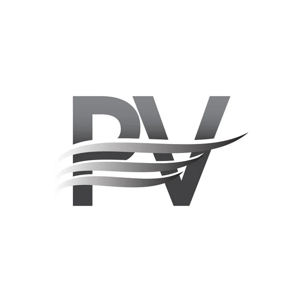 Initial Wing Logo Grey Color Vector Logotype Logo Company Name — Archivo Imágenes Vectoriales