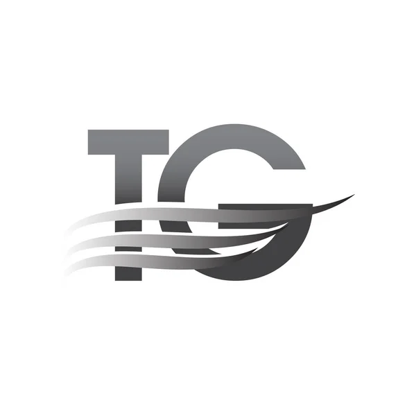 Tg翼标识 灰色矢量标识 公司名称业务标识和公司标识 — 图库矢量图片