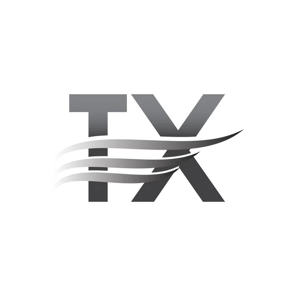 Initial Vinge Logotyp Grå Färg Vektor Logotyp Logotyp För Företagets — Stock vektor