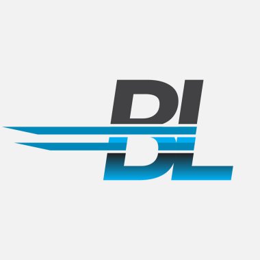 İlk logo BL şirketi adı siyah-mavi, Basit ve Modern Logo Tasarımı.