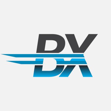 İlk logo BX şirket adı siyah-mavi, Basit ve Modern Logo Tasarımı.