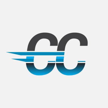 İlk logo şirketi adı siyah-mavi, Basit ve Modern Logo Tasarımı.