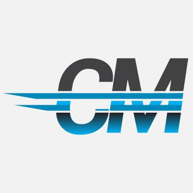 İlk logo şirketi adı siyah-mavi, Basit ve Modern Logo Tasarımı.