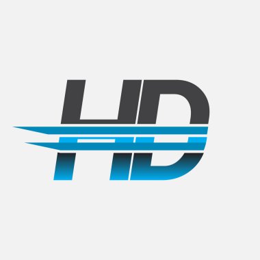 İlk logo HD şirket adı siyah-mavi, Basit ve Modern Logo Tasarımı.