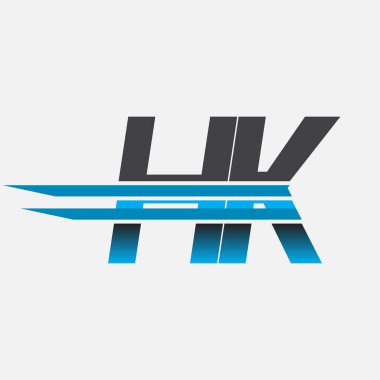 İlk logo Hong Kong şirketi adı siyah-mavi, Basit ve Modern Logo Tasarımı.