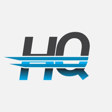 İlk logo merkezi adı siyah-mavi, basit ve modern logo tasarımı..