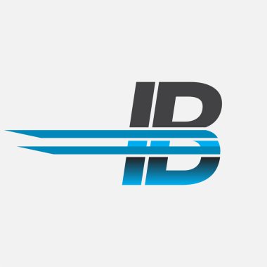 İlk logo IB şirketi adı siyah-mavi, Basit ve Modern Logo Tasarımı.