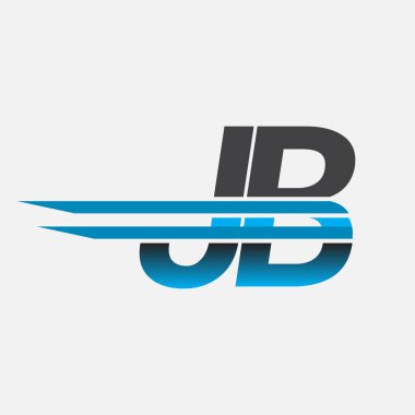 İlk logo JB şirket adı siyah-mavi, Basit ve Modern Logo Tasarımı.