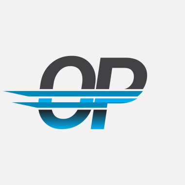 İlk logo işletim şirketi adı siyah-mavi, Basit ve Modern Logo Tasarımı.